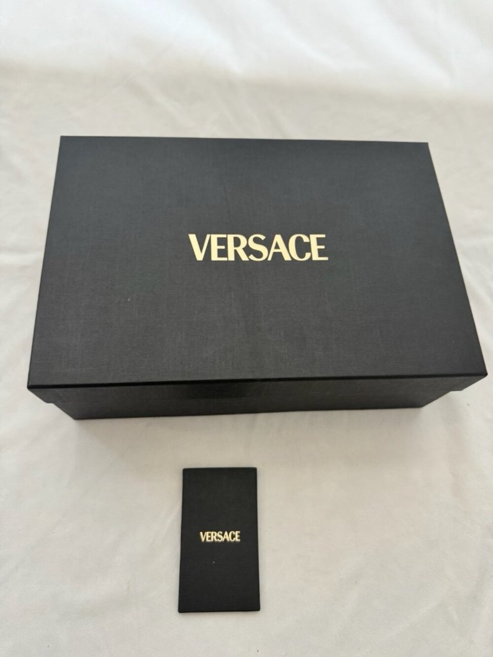 Authentic Versace Gift Box Storage Cardboard Black 8" x 11.5" x 4"